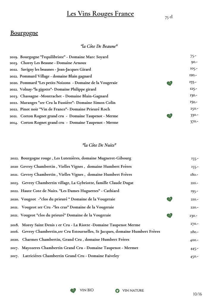 Grands vins rouges de Bourgogne, Côte de Beaune et Côte de Nuits